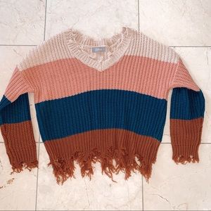 knit vneck sweater